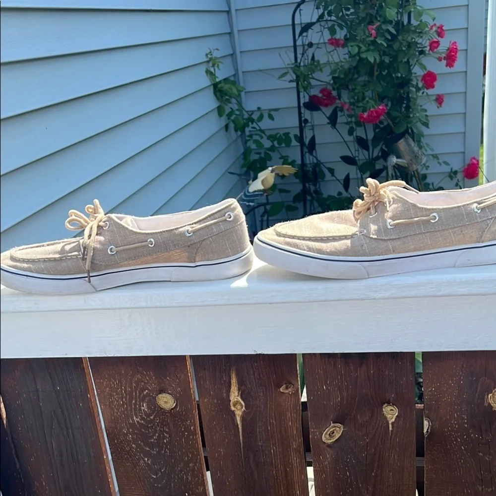 St. John's Bay Light Brown Boat Shoes #5